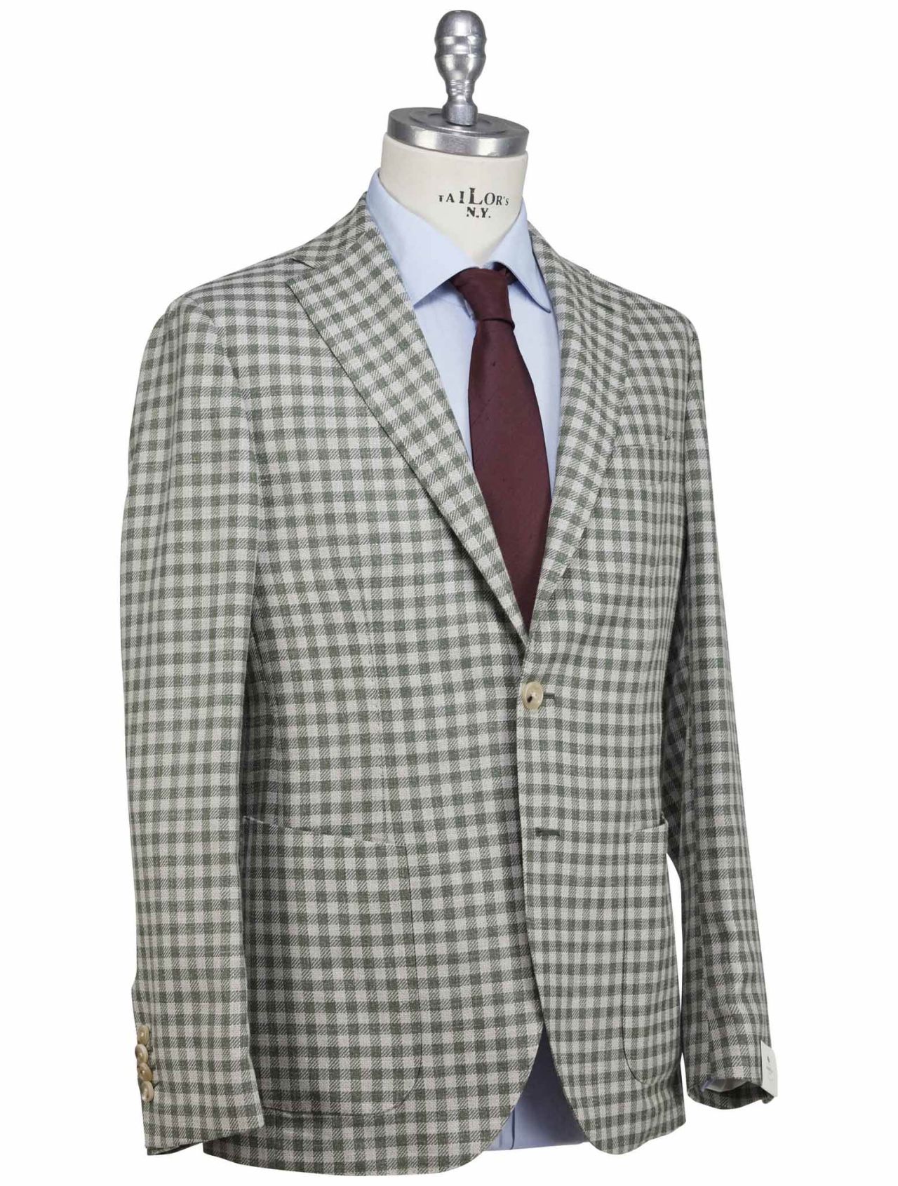 Houndstooth Wool And Linen Blazer