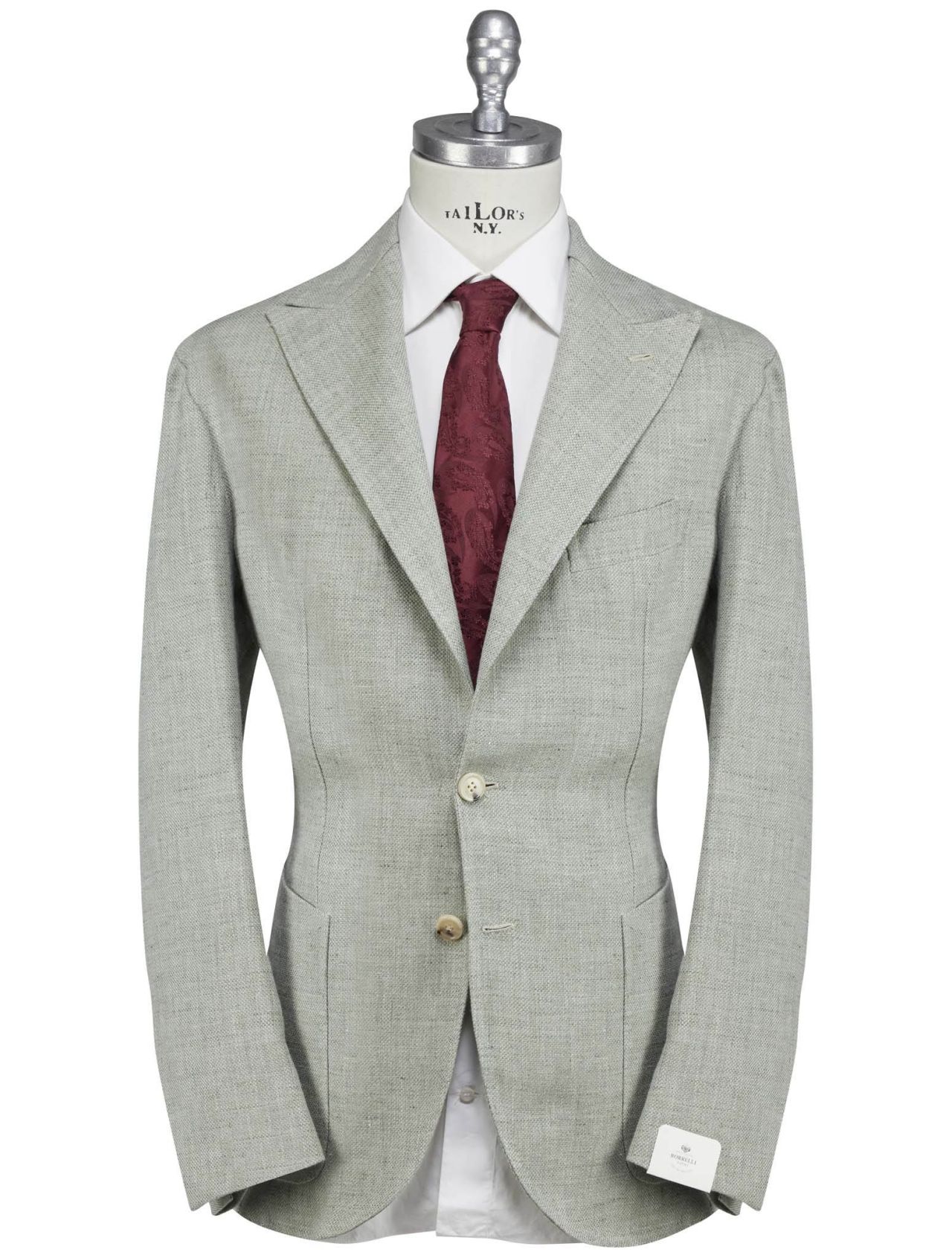 Luigi Borrelli Green Linen Virgin Wool Blazer | IsuiT