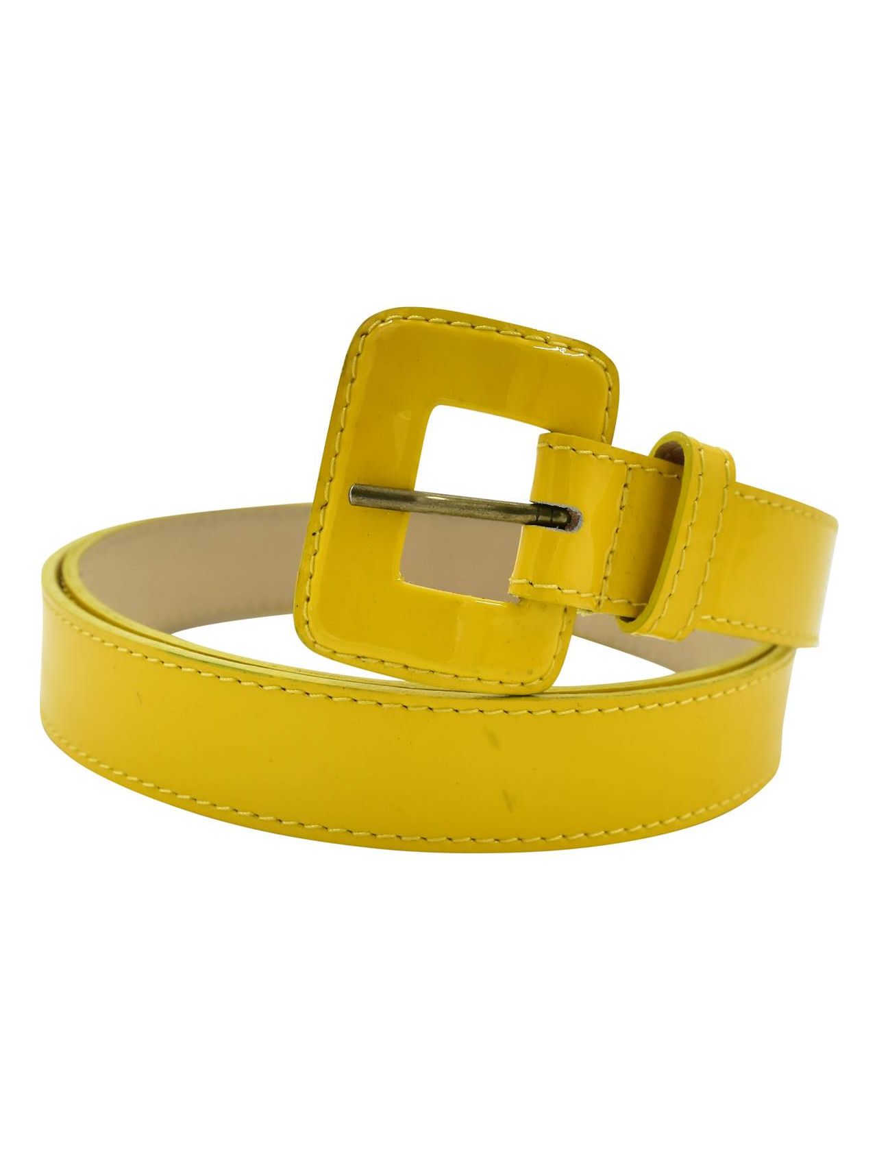 KITON Yellow Leather Woman Belt main product photo
