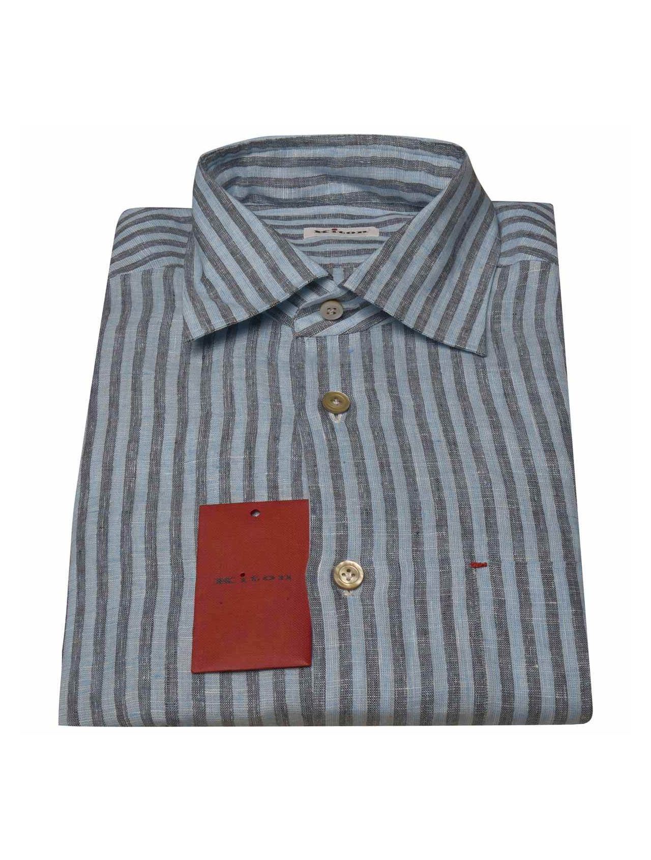 KITON Blue Linen Shirt main product photo