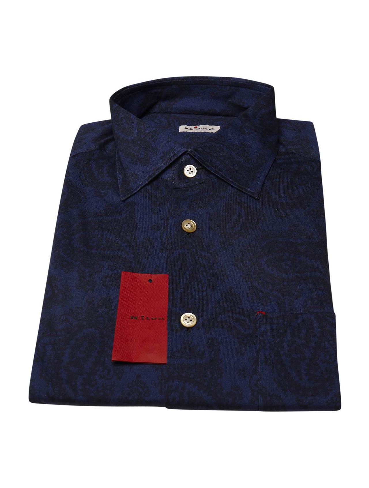 KITON Blue Cotton Polo Shirt main product photo