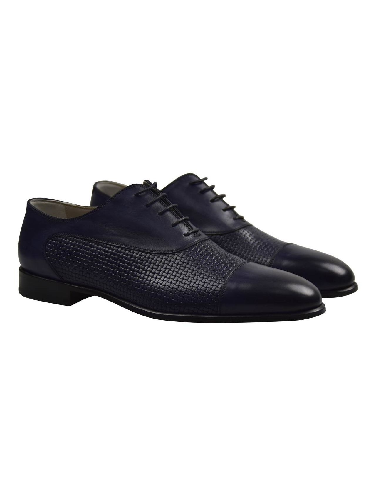 KITON Blue Leather Dress Shoes | IsuiT