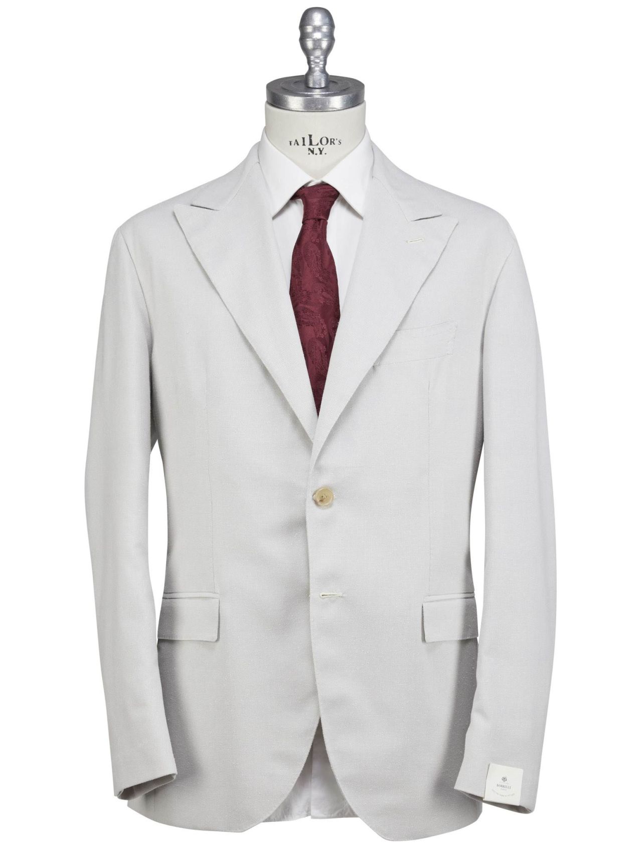 Luigi Borrelli Gray Linen Silk Cotton Blazer | IsuiT