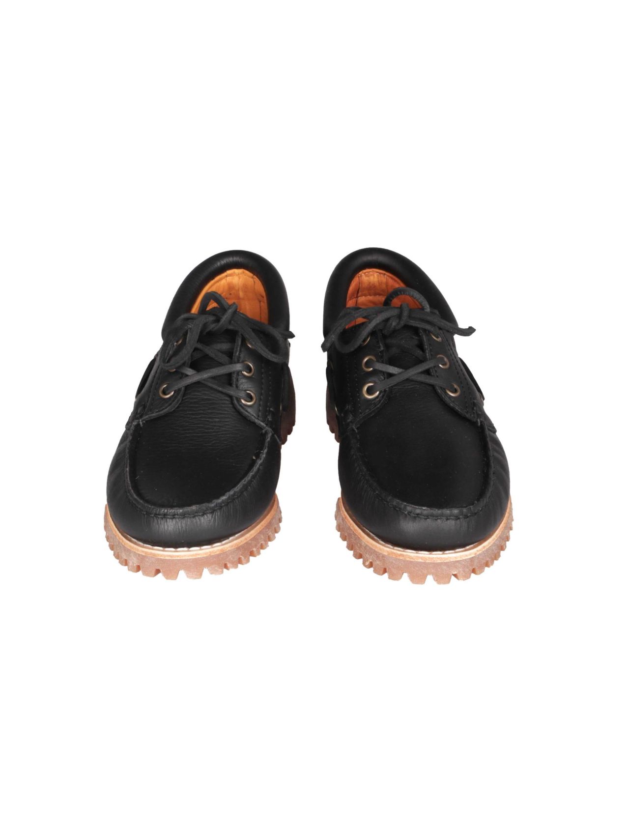 TIMBERLAND Black Leather Boat Shoes 3 Eye | IsuiT