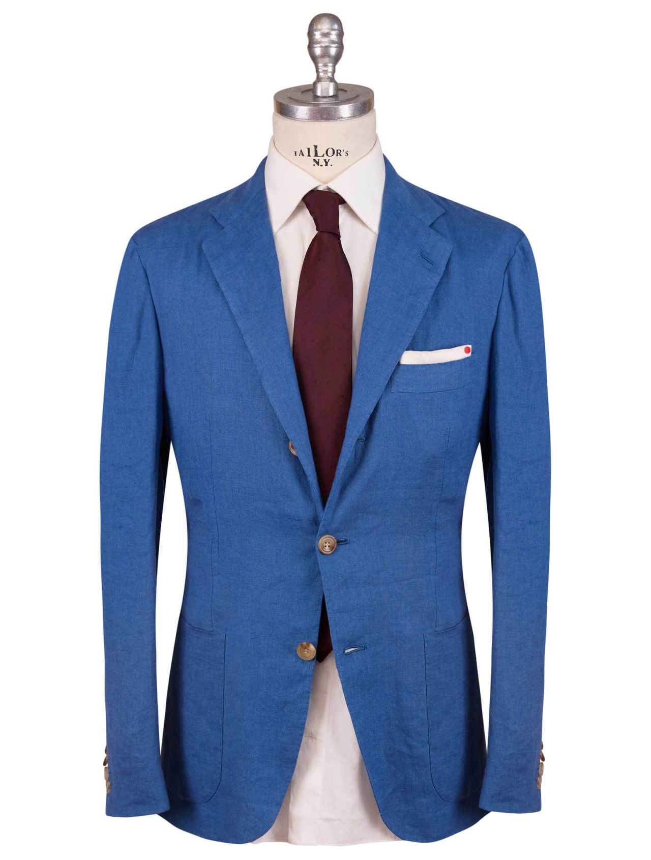Kiton Blue Linen Suit IsuiT