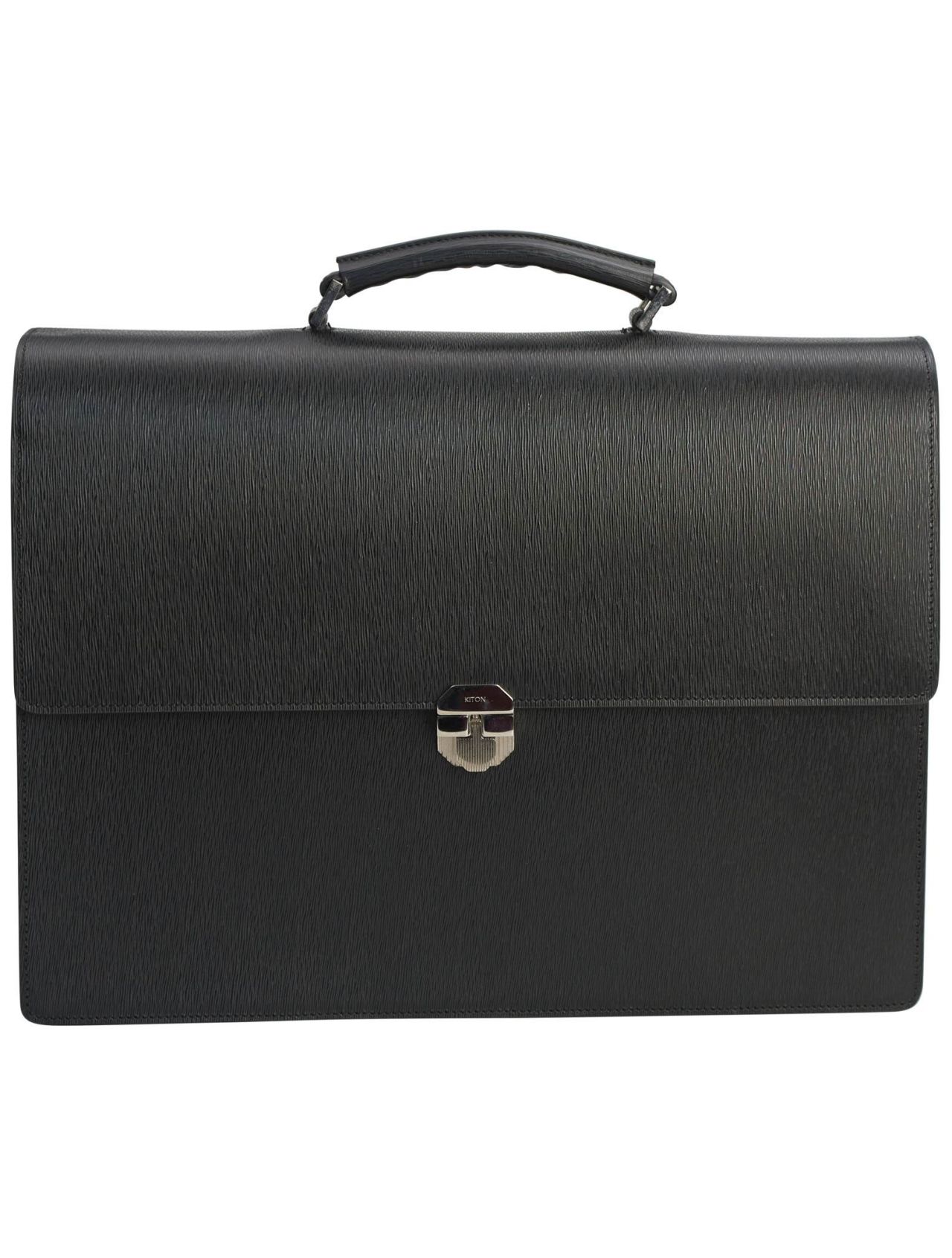 Kiton Black Leather Bag | IsuiT
