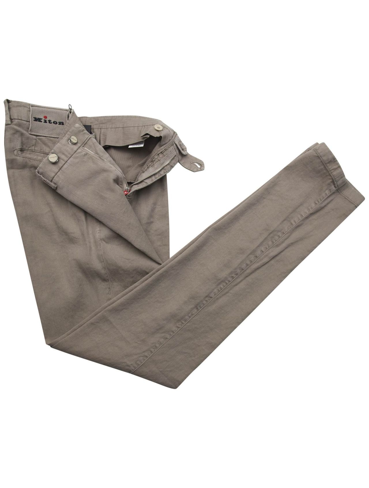 Kiton Beige Linen Cotton Ea Pants