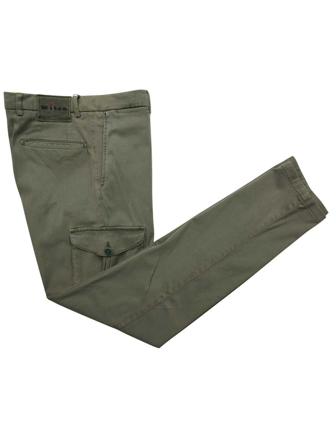 Kiton Green Lyocell Cotton Ea Cargo Pants