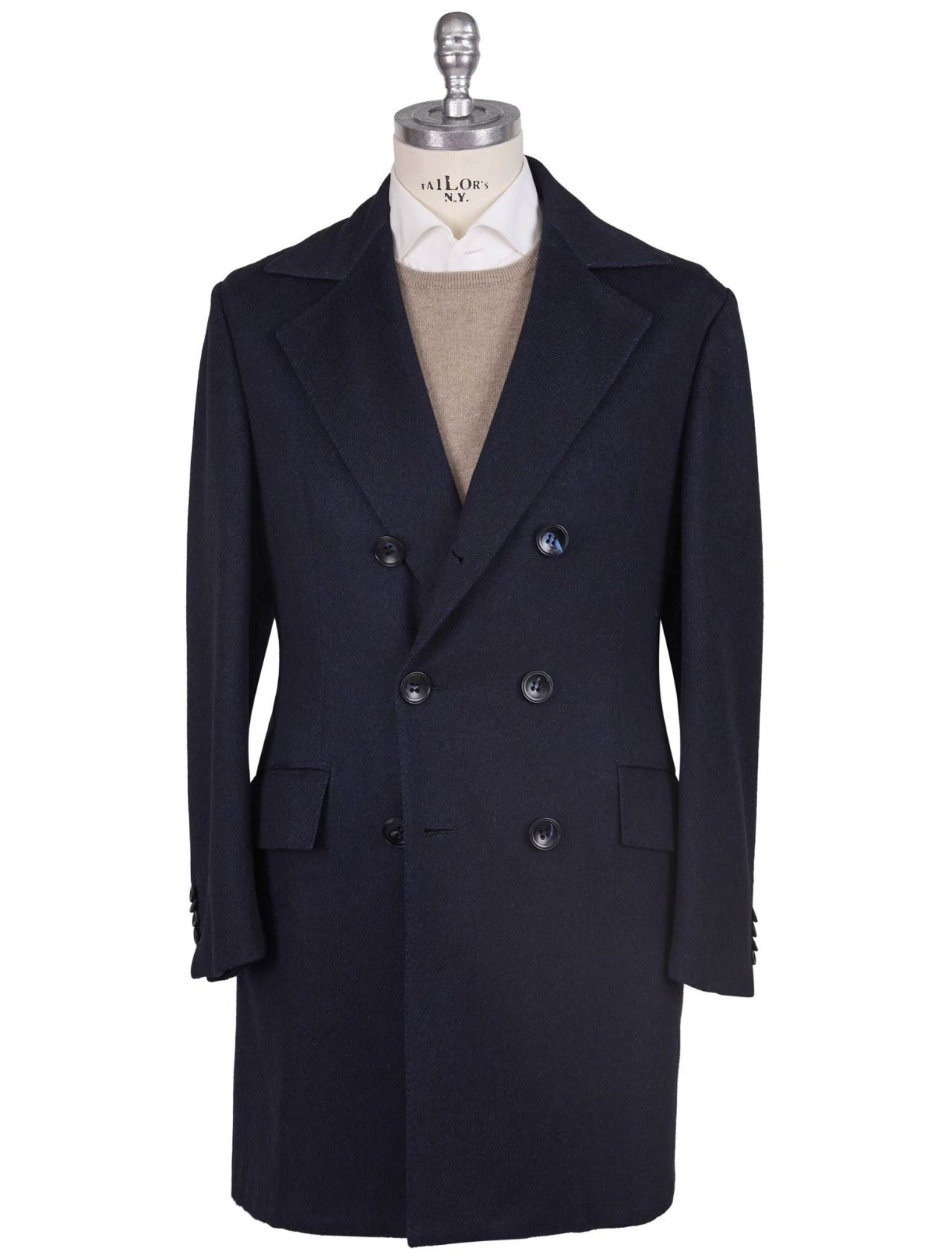 Kiton Blue Cashmere Silk Vicuna Peru Overcoat | IsuiT