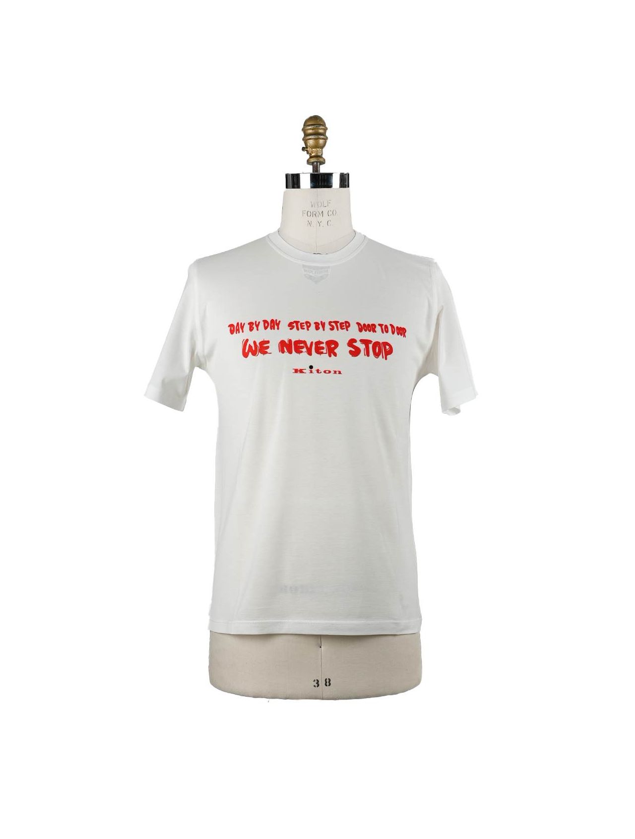 Kiton White Cotton T-Shirt