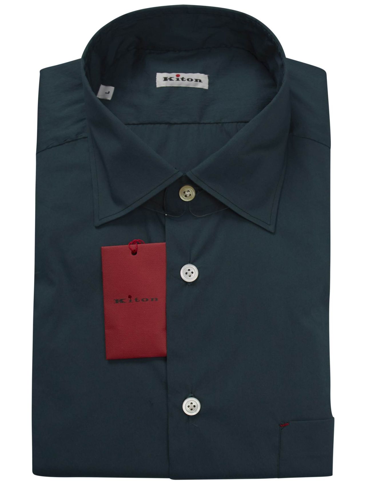 Kiton Green Cotton Pl EaShirt | IsuiT