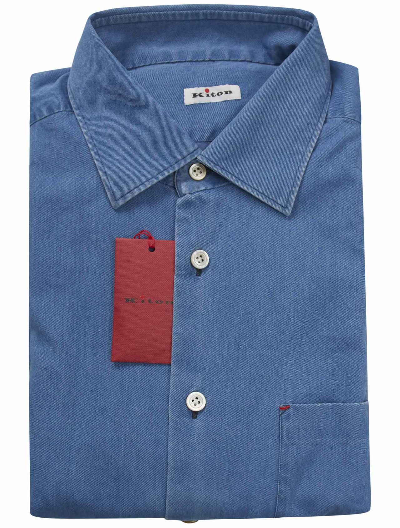 Kiton Blue Cotton Shirt | IsuiT