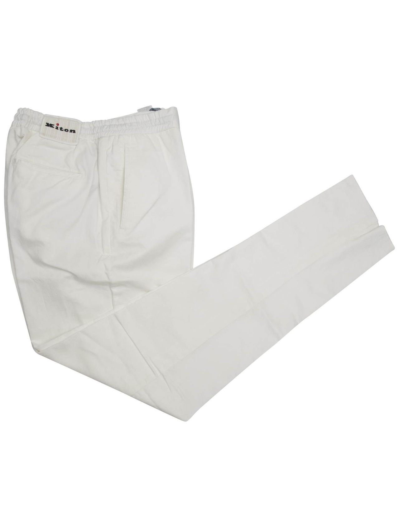 Kiton White Cotton Pants | IsuiT