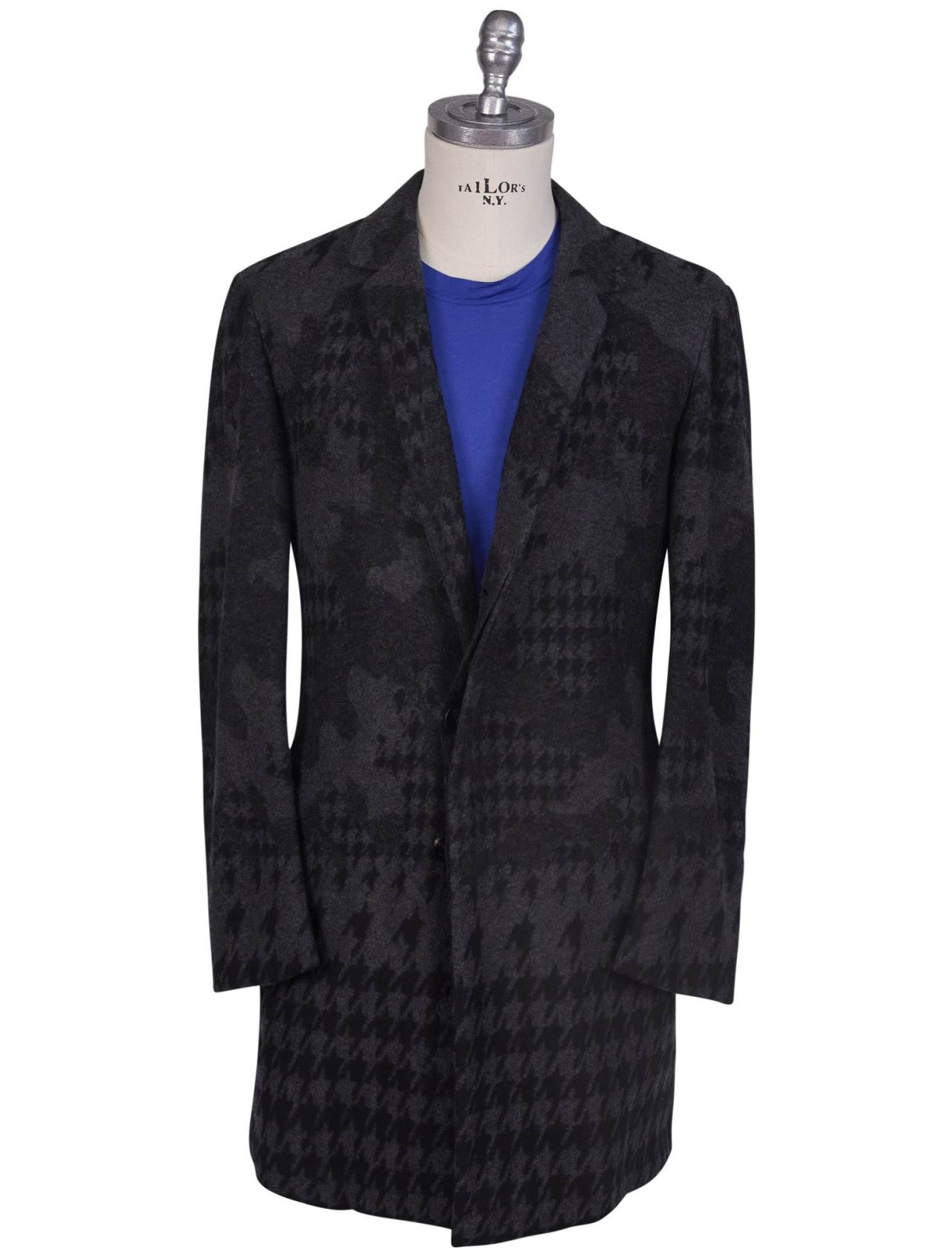 Kiton Knt Black Gray Cashmere PA Overcoat | IsuiT