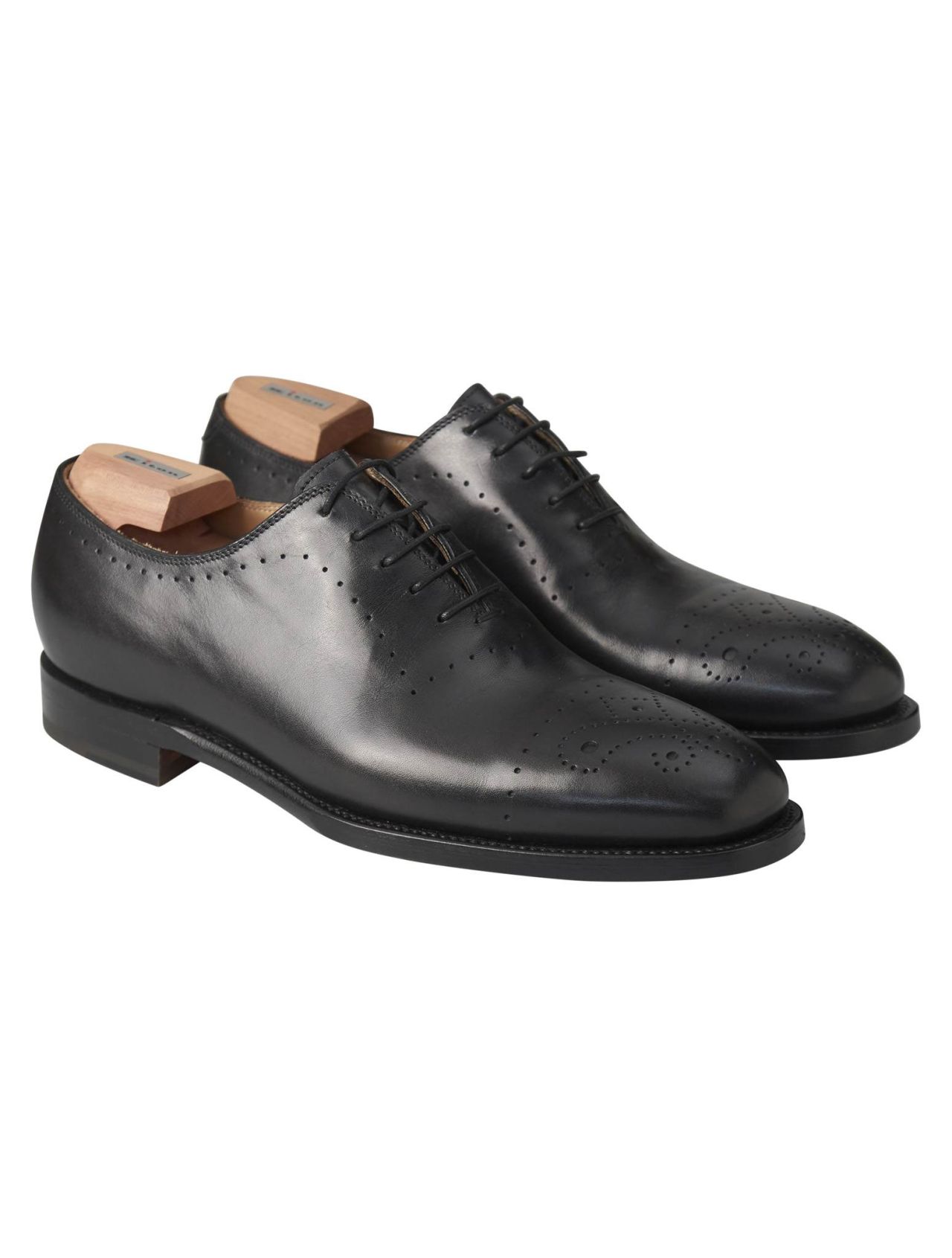 Kiton Dark Gray Leather Dress Shoes | IsuiT