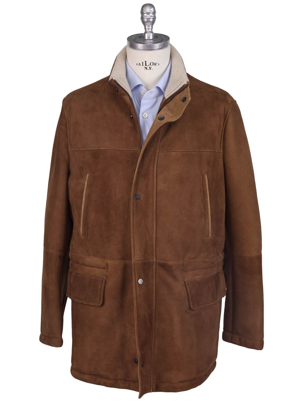 Kiton Brown Shearling Coat | IsuiT