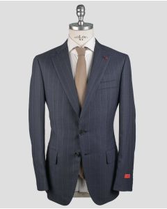 Isaia Isaia Blue Wool Suit Blue 000