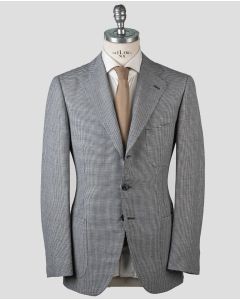 Cesare Attolini Cesare Attolini Black White Wool Linen Blazer Black / White 000