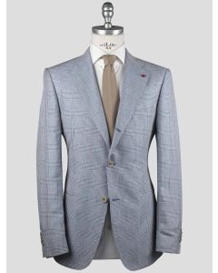 Isaia Isaia Light Blue Linen Cotton Blazer Light Blue 000