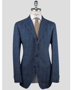 Isaia Isaia Blue Linen Cotton Blazer Blue 000