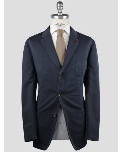 Isaia Isaia Blue Cotton Silk Blazer Blue 000