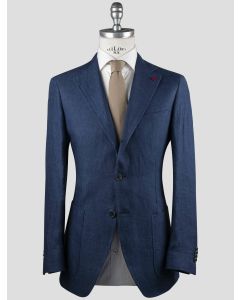 Isaia Isaia Blue Linen Blazer Blue 000