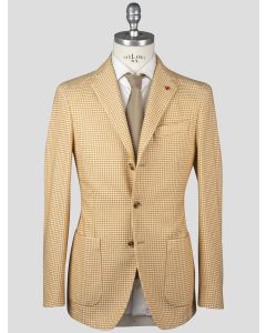 Isaia Isaia Cotton Wool Pa Blazer Yellow 000