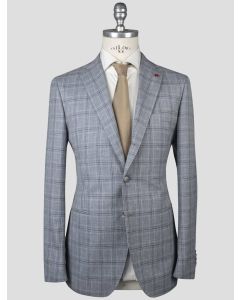 Isaia Isaia Light Blue Wool Cotton Linen Silk Blazer Light Blue 000