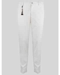 Marco Pescarolo Marco Pescarolo White Cotton Ea Velvet Pants White 000