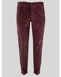 Marco Pescarolo Marco Pescarolo Burgundy Cotton Ea Velvet Pants Burgundy 000