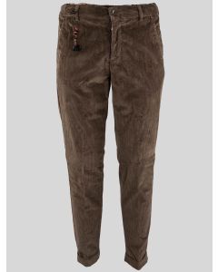 Marco Pescarolo Marco Pescarolo Brown Cotton Ea Velvet Pants Brown 000