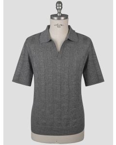 Isaia Isaia Gray Linen Silk Polo Gray 000