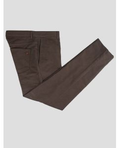 Isaia Isaia Brown Cotton Ea Pants Brown 000