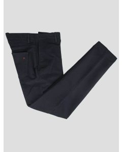 Isaia Isaia Dark Blue Cotton Ea Pants Dark Blue 000