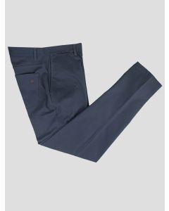 Isaia Isaia Blue Cotton Ea Pants Blue 000