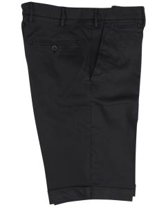 Isaia Isaia Black Cotton Ea Short Pant Black 000