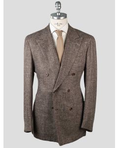 Kiton Kiton Brown Silk Cashmere linen Blazer Brown 000