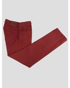 Cesare Attolini Cesare Attolini Burgundy Cotton Cashmere Ea Jeans Burgundy 000