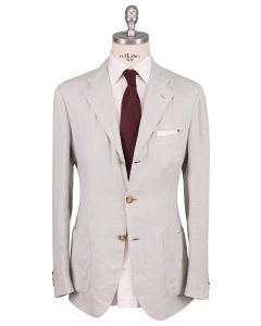 Kiton Kiton Light Gray Linen	Suit Light Gray 000