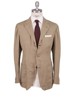 Kiton Kiton Beige Linen Short Pants Suit Beige 000