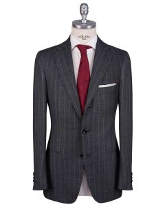 Kiton Kiton Gray Cashmere Silk Linen Suit Gray 000