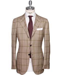 Kiton Kiton Beige Vicuna Peru Cashmere Silk Blazer Beige 000