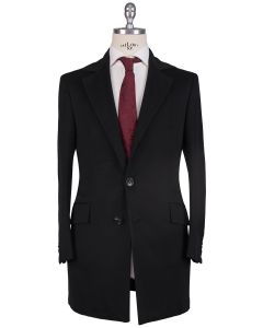 Kiton Kiton Black Cashmere Vicuna Peru Overcoat Black 000