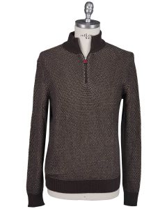 Kiton Kiton Brown 100% Vicuna Sweater Half Zip Brown 000