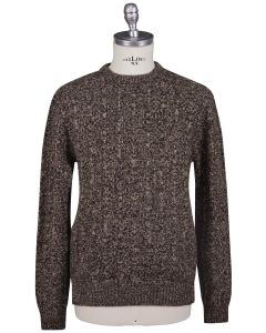 Kiton Kiton Brown White Vicuna Sweater Crewneck Brown / White 000