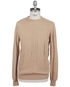 Kiton Kiton Beige 100% Vicuna Argentina Sweater Crewneck Beige 000