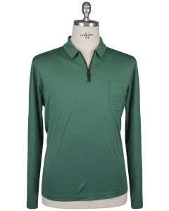 KNT Kiton Knt Green Cotton Sweater Polo Green 000