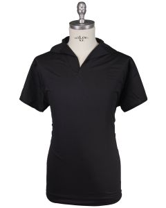 KNT Kiton Knt Black Cotton Polo Black 000