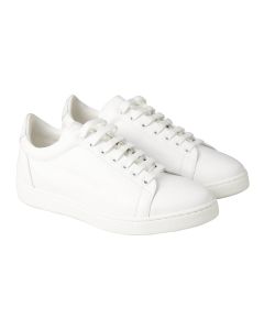 Kiton Kiton White Leather and Leather Crocodile Sneaker White 000