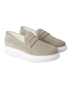 Kiton Kiton Beige Leather Suede Loafers Beige 000